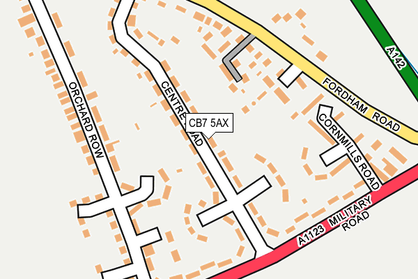 CB7 5AX map - OS OpenMap – Local (Ordnance Survey)