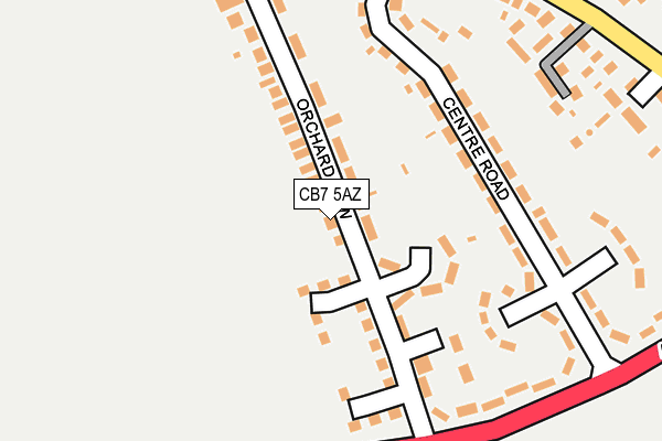 CB7 5AZ map - OS OpenMap – Local (Ordnance Survey)