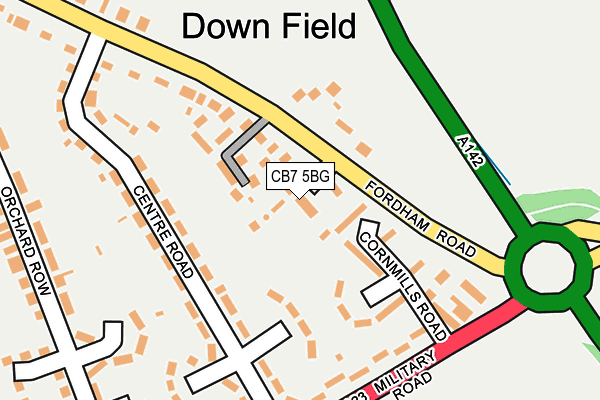 CB7 5BG map - OS OpenMap – Local (Ordnance Survey)