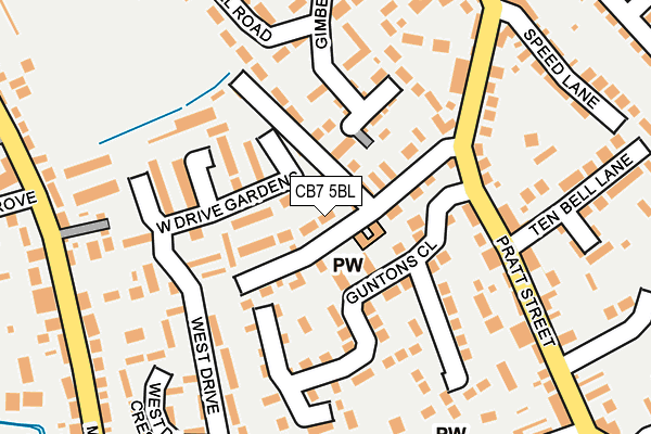 CB7 5BL map - OS OpenMap – Local (Ordnance Survey)