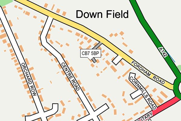 CB7 5BP map - OS OpenMap – Local (Ordnance Survey)