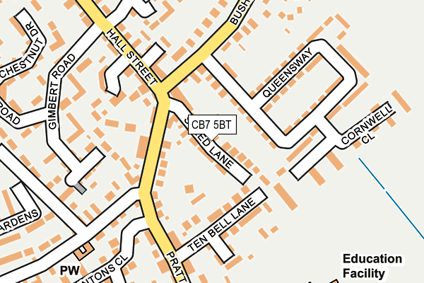 CB7 5BT map - OS OpenMap – Local (Ordnance Survey)