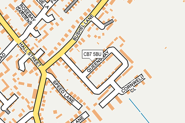 CB7 5BU map - OS OpenMap – Local (Ordnance Survey)