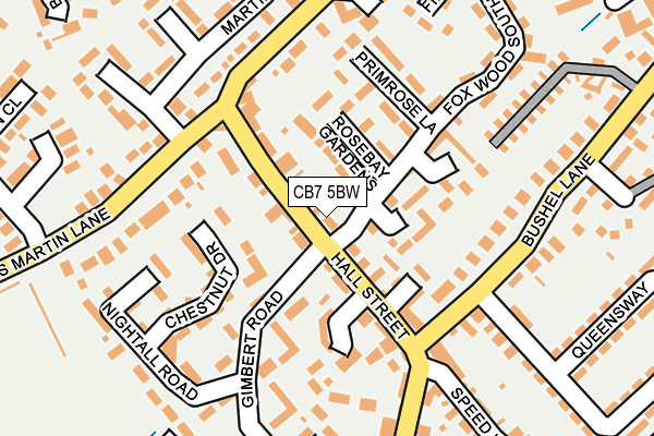 CB7 5BW map - OS OpenMap – Local (Ordnance Survey)