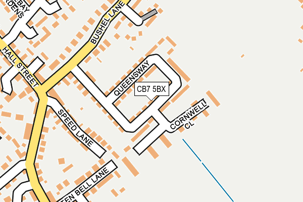 CB7 5BX map - OS OpenMap – Local (Ordnance Survey)