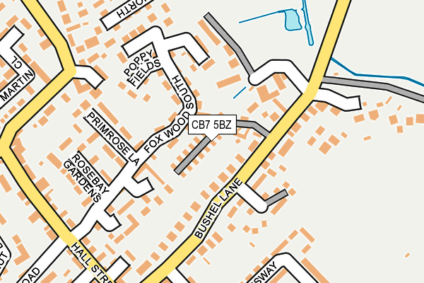 CB7 5BZ map - OS OpenMap – Local (Ordnance Survey)