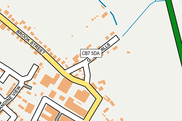CB7 5DA map - OS OpenMap – Local (Ordnance Survey)