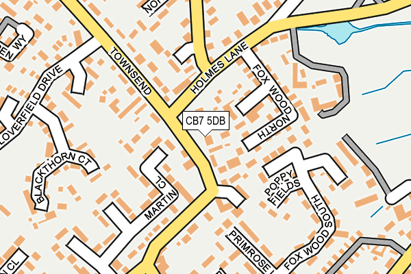 CB7 5DB map - OS OpenMap – Local (Ordnance Survey)