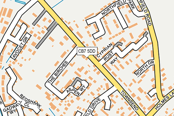 CB7 5DD map - OS OpenMap – Local (Ordnance Survey)