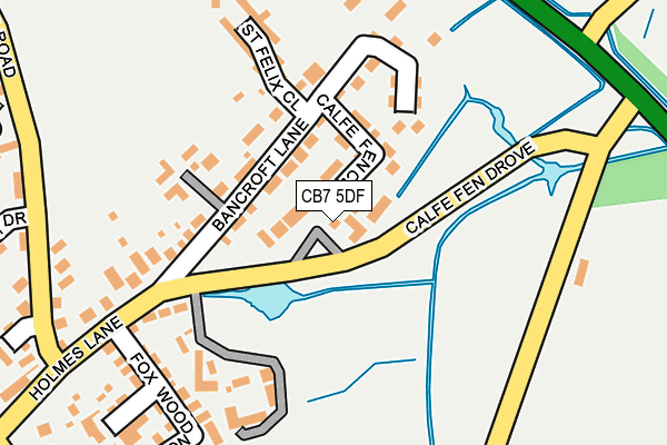 CB7 5DF map - OS OpenMap – Local (Ordnance Survey)