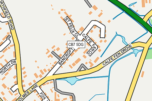 CB7 5DG map - OS OpenMap – Local (Ordnance Survey)