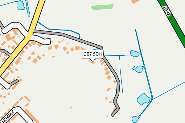 CB7 5DH map - OS OpenMap – Local (Ordnance Survey)
