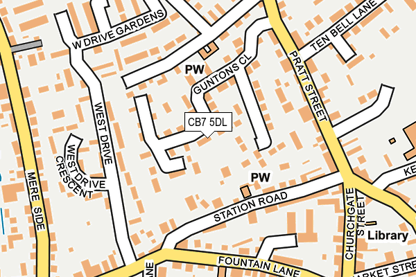 CB7 5DL map - OS OpenMap – Local (Ordnance Survey)