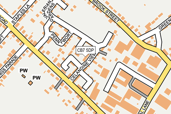 CB7 5DP map - OS OpenMap – Local (Ordnance Survey)