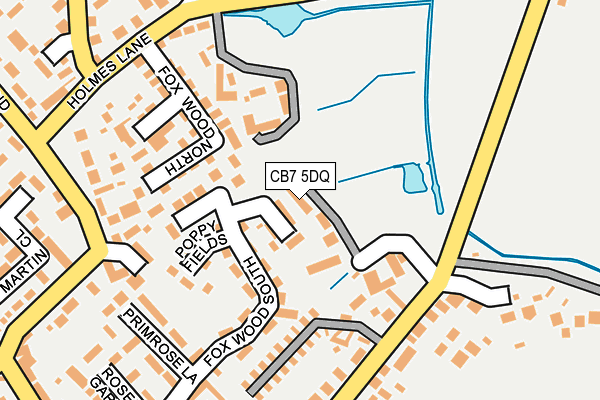 CB7 5DQ map - OS OpenMap – Local (Ordnance Survey)