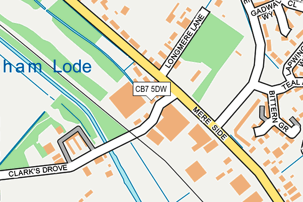 CB7 5DW map - OS OpenMap – Local (Ordnance Survey)