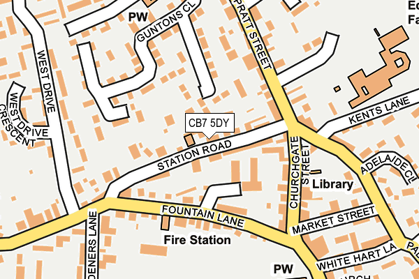 CB7 5DY map - OS OpenMap – Local (Ordnance Survey)