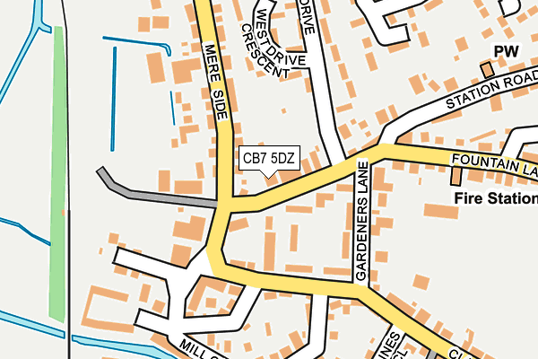 CB7 5DZ map - OS OpenMap – Local (Ordnance Survey)
