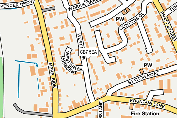 CB7 5EA map - OS OpenMap – Local (Ordnance Survey)
