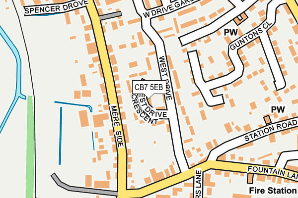 CB7 5EB map - OS OpenMap – Local (Ordnance Survey)