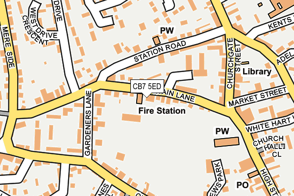 CB7 5ED map - OS OpenMap – Local (Ordnance Survey)