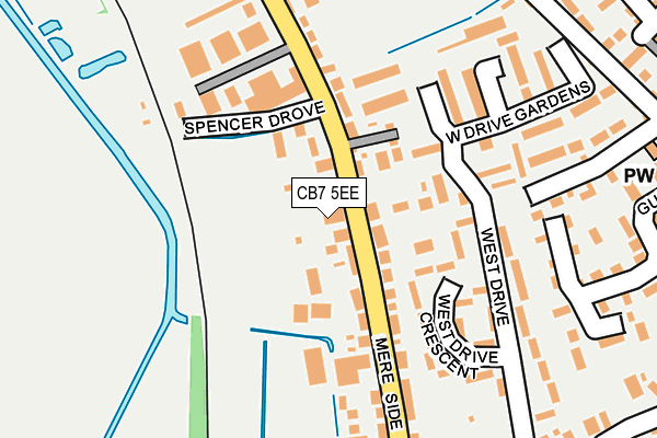 CB7 5EE map - OS OpenMap – Local (Ordnance Survey)
