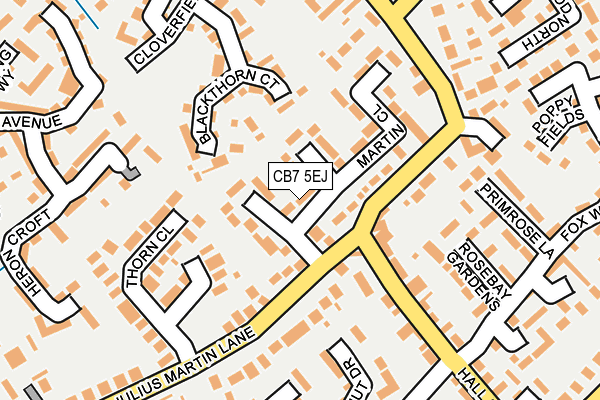CB7 5EJ map - OS OpenMap – Local (Ordnance Survey)