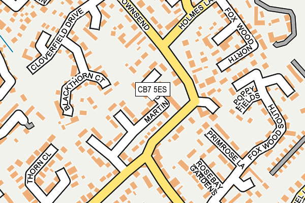 CB7 5ES map - OS OpenMap – Local (Ordnance Survey)