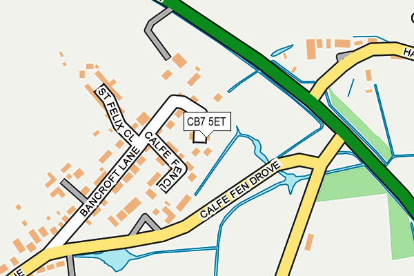 CB7 5ET map - OS OpenMap – Local (Ordnance Survey)