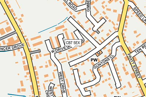 CB7 5EX map - OS OpenMap – Local (Ordnance Survey)