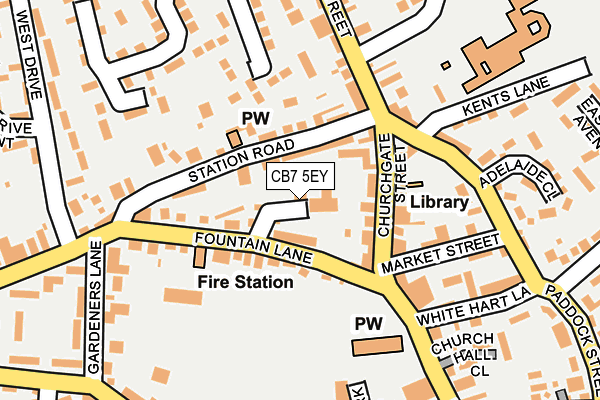 CB7 5EY map - OS OpenMap – Local (Ordnance Survey)