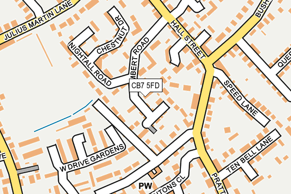CB7 5FD map - OS OpenMap – Local (Ordnance Survey)