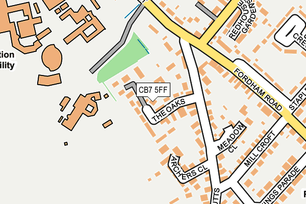 CB7 5FF map - OS OpenMap – Local (Ordnance Survey)