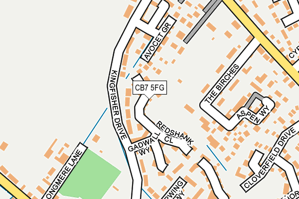 CB7 5FG map - OS OpenMap – Local (Ordnance Survey)
