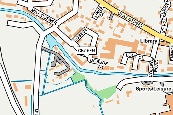 CB7 5FN map - OS OpenMap – Local (Ordnance Survey)