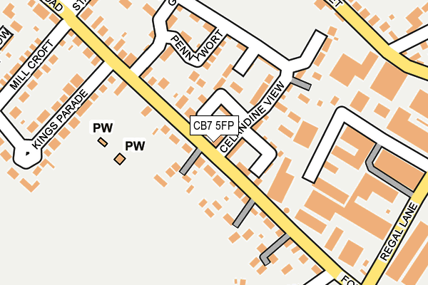 CB7 5FP map - OS OpenMap – Local (Ordnance Survey)