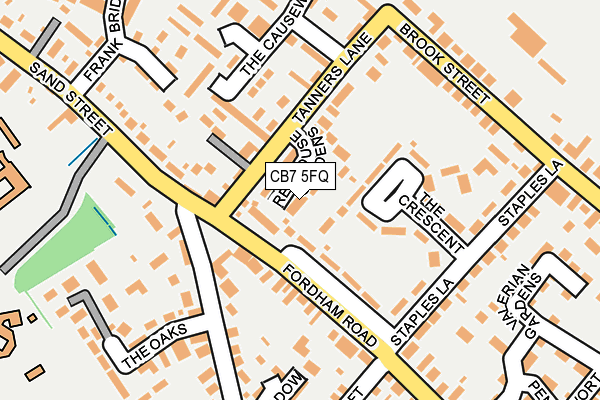 CB7 5FQ map - OS OpenMap – Local (Ordnance Survey)