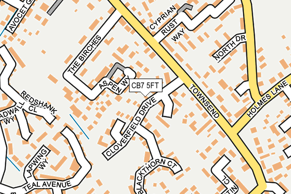 CB7 5FT map - OS OpenMap – Local (Ordnance Survey)