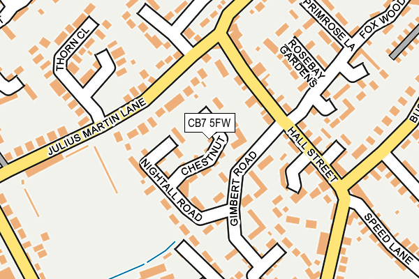 CB7 5FW map - OS OpenMap – Local (Ordnance Survey)