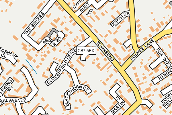 CB7 5FX map - OS OpenMap – Local (Ordnance Survey)