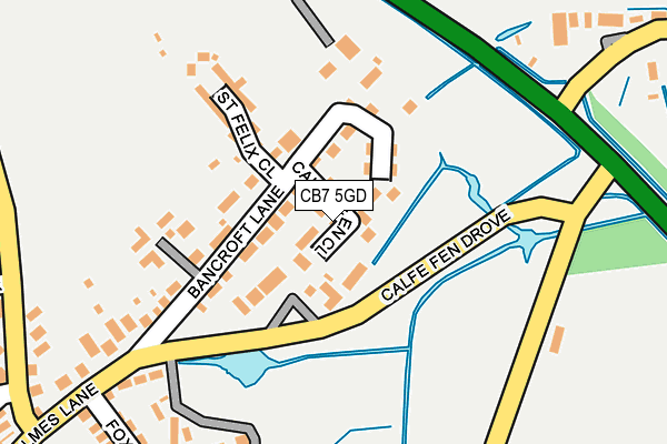 CB7 5GD map - OS OpenMap – Local (Ordnance Survey)