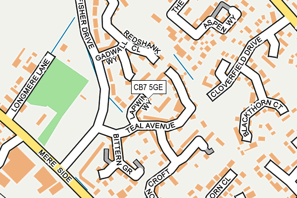 CB7 5GE map - OS OpenMap – Local (Ordnance Survey)