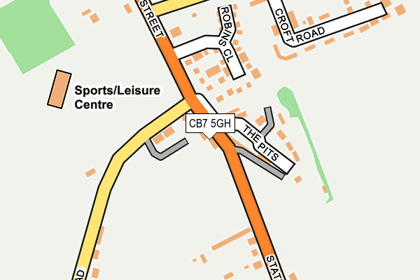 CB7 5GH map - OS OpenMap – Local (Ordnance Survey)