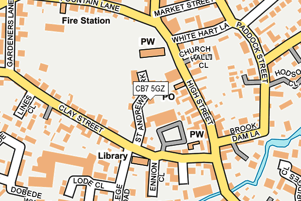 CB7 5GZ map - OS OpenMap – Local (Ordnance Survey)