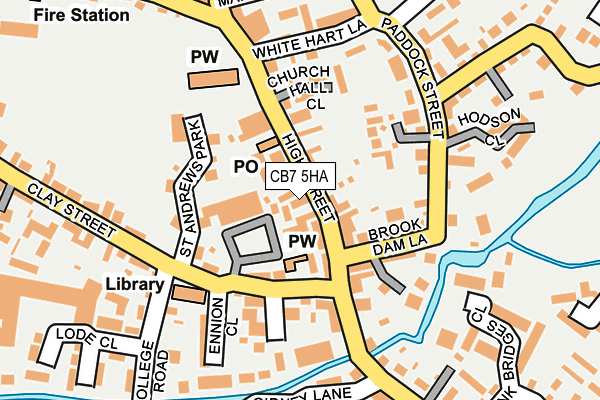 CB7 5HA map - OS OpenMap – Local (Ordnance Survey)