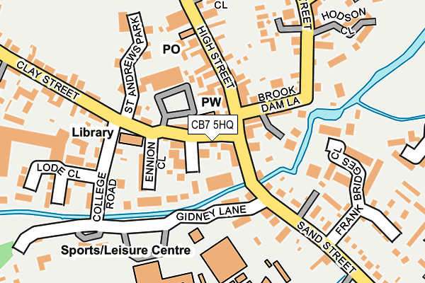 CB7 5HQ map - OS OpenMap – Local (Ordnance Survey)