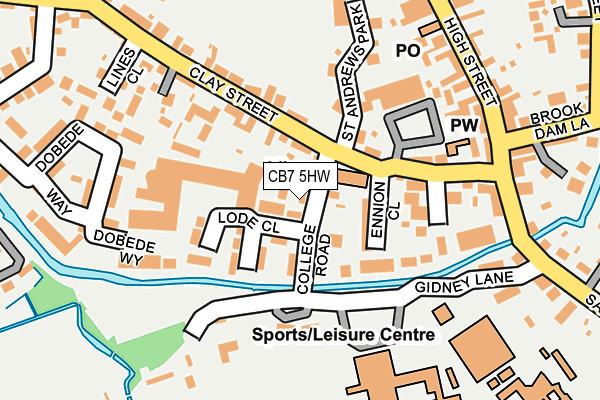 CB7 5HW map - OS OpenMap – Local (Ordnance Survey)
