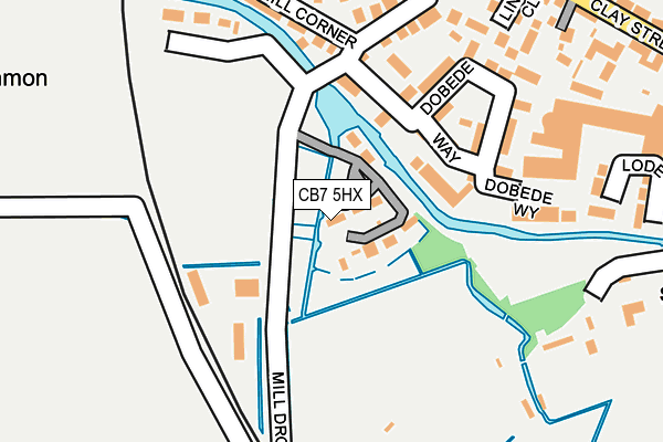 CB7 5HX map - OS OpenMap – Local (Ordnance Survey)