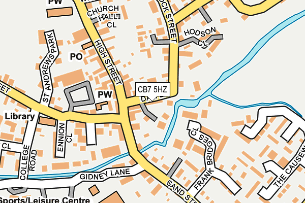 CB7 5HZ map - OS OpenMap – Local (Ordnance Survey)