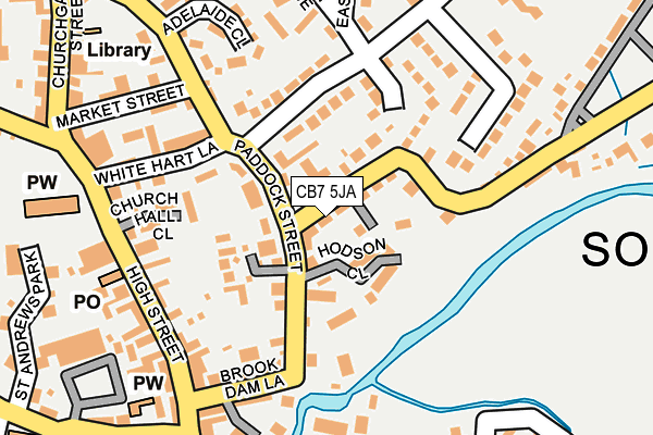 CB7 5JA map - OS OpenMap – Local (Ordnance Survey)